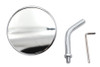 Wyatt Gatling #78960C - 3 inch Round Mini Mirror Top Triple Tree Mount Chrome