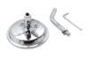 Wyatt Gatling #78960C - 3 inch Round Mini Mirror Top Triple Tree Mount Chrome