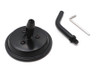 V-Twin #78960 - 3 inch Round Mini Mirror Top Triple Tree Mount Black