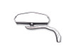 Wyatt Gatling #76667 - Chrome 5 Skull Mirror with Billet Worm Stem