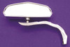 Wyatt Gatling #76667 - Chrome 5 Skull Mirror with Billet Worm Stem