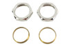 V-Twin #9702-2T+NICKEL - Nickel Plated Intake Manifold Nut and Seal Kit