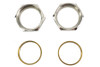 V-Twin #9702-2T+NICKEL - Nickel Plated Intake Manifold Nut and Seal Kit