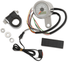 Programmable Speedometer with Indicator Lights - Stainless Steel - 120 MPH LED White Face - 1-7/8"
