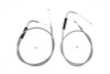V-Twin #28-0113SP-8 - 42 inch Stainless Steel Throttle and Idle Cable Set