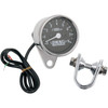 Drag Specialties - 2.4" Mini Electronic Tach - Stainless Steel Housing - Backlit LED Black Face