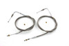 V-Twin - 42 inch Stainless Steel Throttle and Idle Cable Set