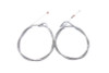 V-Twin - 43.875 inch Stainless Steel Throttle and Idle Cable Set
