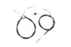 V-Twin #28-0114-8 - Black Throttle and Idle Cable Set with 44.81 inch Casing