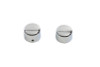 V-Twin #DUTY 50% - Chrome Front Axle Cap Cover Set Cap Style