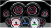 Dakota Digital MVX-8600-KG-C - MVX-8K Series Analog 6-Gauge Kit - Chrome Bezel - Black Face with Gray Background