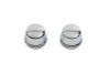 V-Twin #16-0217 - Chrome Front Axle Cap Cover Set, Cap Style