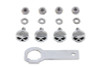 V-Twin #76683B1 - License Plate Frame Mount Bolt Kit Skull Style