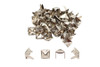 Standard Rivet #631 - 3/8 inch Pyramid Saddlebag Spots Bright Nickel