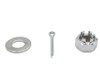 V-Twin #63100 - Chrome Axle Nut Kit Castle Style 5/8 - 18 UNF