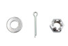 V-Twin #63100 - Chrome Axle Nut Kit Castle Style 5/8 - 18 UNF