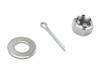 V-Twin #63100 - Chrome Axle Nut Kit Castle Style 5/8 - 18 UNF