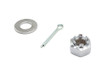 V-Twin #63100 - Chrome Axle Nut Kit Castle Style 5/8 - 18 UNF
