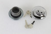 Wyatt Gatling #78401 - Keyed Gas Cap Set Vented and Non-Vented Chrome