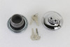 Wyatt Gatling #78401 - Keyed Gas Cap Set Vented and Non-Vented Chrome