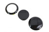 V-Twin #78705B - Flush Mount Gas Cap & Left Side Tank Cap Kit Black