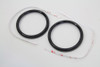 V-Twin #77844B - 4 inch Gauge Bezel Cover Black Set
