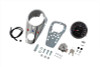 V-Twin - Chrome Three Light Dash Panel Kit with 1:1 Ratio Speedometer