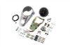 V-Twin #90062S8 - Chrome Two Light Dash Panel Kit with 2:1 Ratio Speedometer