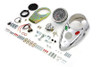 V-Twin - Chrome Cateye Dash Panel Kit with 2:1 Ratio Speedometer