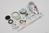 V-Twin - Chrome Cateye Dash Panel Kit with 2:1 Ratio Speedometer