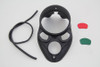 V-Twin #12-0070GBVT - Black Skull Dash Panel with Red Lens