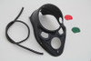 V-Twin #12-0070GBVT - Black Skull Dash Panel with Red Lens