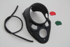 V-Twin #12-0070GBVT - Black Skull Dash Panel with Red Lens