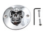 V-Twin #30-0185 - Skull Face Ignition System Cover Chrome