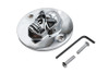 V-Twin #30-0185 - Skull Face Ignition System Cover Chrome