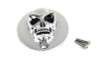 V-Twin #30-0186 - Skull Design Ignition System Cover Chrome