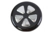 V-Twin #77129B - 5 Spoke Round Horn Cover Black