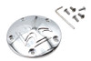 V-Twin #30-0192 - Red Baron Cross Ignition System Cover 5-Hole Chrome