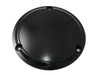 V-Twin #77619 - Matte Black 3-Hole Smooth Derby Cover