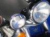 V-Twin - Chrome 4-1/2 inch Deco Spotlamp Visor Set