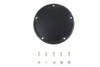 V-Twin #78617F - M8 Flat Black 5-Hole Smooth Derby Cover