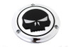 V-Twin #78287 - Chrome 3 Hole Skull Derby Cover