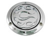 V-Twin #77573 - Chrome 3-Hole Flame Derby Cover