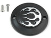 V-Twin #77575B - Black 2-Hole Flame Point Cover