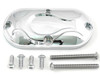 V-Twin #77578 - Chrome Inspection Cover with Chrome Flame