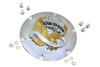 V-Twin #76189GS4 - Eagle Spirit Derby Cover Gold Inlay
