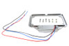V-Twin #07912 - License Plate Frame Chrome Billet with LED Red Top Lamp