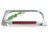 V-Twin #28-6071 - License Plate Frame Chrome Billet with LED Top Lamp