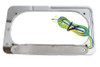 V-Twin #28-6071 - License Plate Frame Chrome Billet with LED Top Lamp