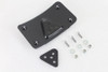 V-Twin #76596 - License Plate Bracket Curved Laydown Style Chrome Billet